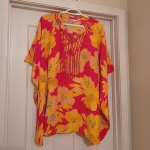 ❤️‍🔥🦄 HTF RARE Lilly Pulitzer Silk Caftan top L XL
